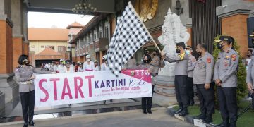 Bhayangkari Polda Bali Gelar Gowes Kartini  Kartini Sejauh 75 Km Peringati Hari Kartini