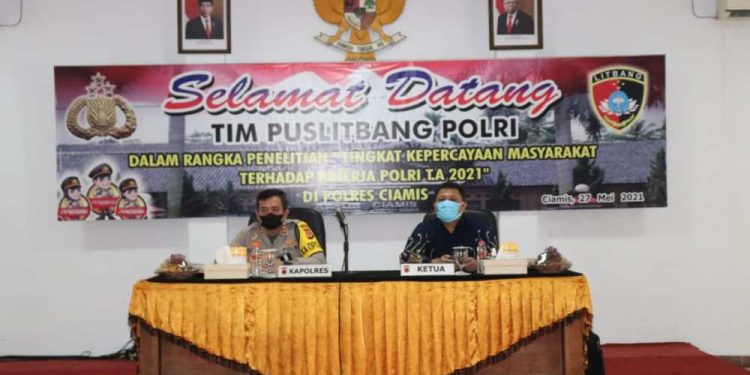 Ukur Indeks Kepercayaan Masyarakat, Puslitbang Polri Teliti Kinerja Polres Ciamis