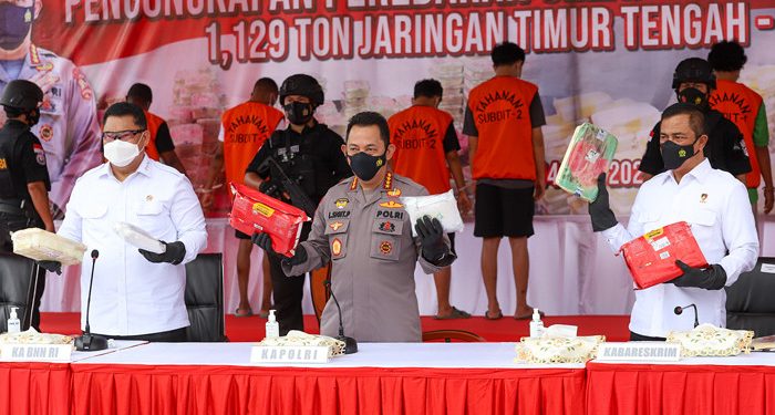 Polri Ungkap Peredaran Sabu 1,1 Ton Jaringan Timur Tengah
