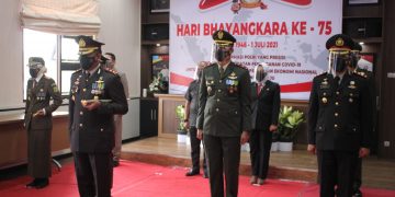 Upacara Hari Bhayangkara ke 75 tahun Dilaksanakan Secara Virtual
