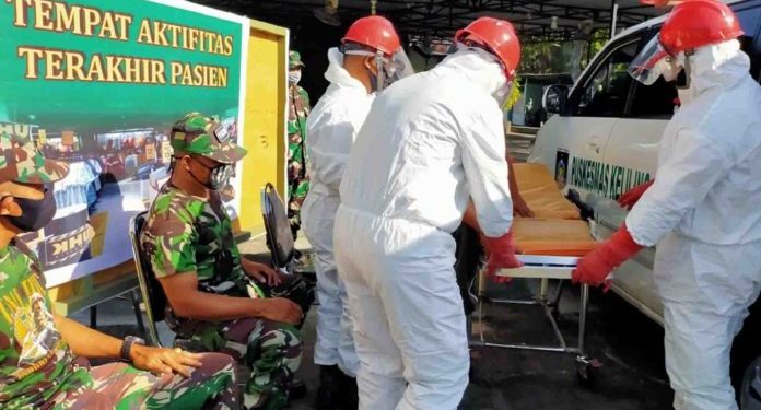 TNI-Polri Latih Kemampuan Penanganan Pasien Covid-19