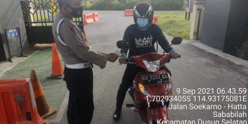 Cegah Terjadinya Klaster Covid-19 Pada Personel, Sipropam Perketat Prokes Saat Masuki Mapolres Barsel