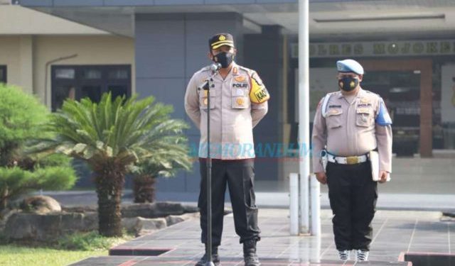 Pimpin Apel, Kapolres Mojokerto Tekankan Kamtibmas Saat Pandemi
