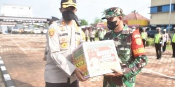 Polres Muba Salurkan 10 ton beras kepada masyarakat kurang mampu