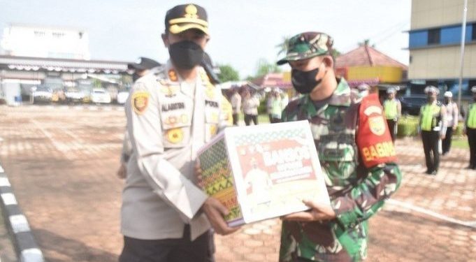 Polres Muba Salurkan 10 ton beras kepada masyarakat kurang mampu