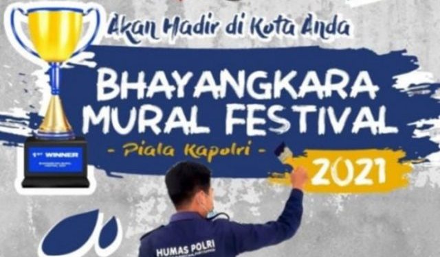 Divisi Humas Mabes Polri menyelenggarakan Bhayangkara Mural Festival 2021