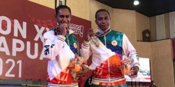 ‘Torang Bisa’, Dua Anak Buah Kapolri Juara Nage No Kata Judo PON XX Papua