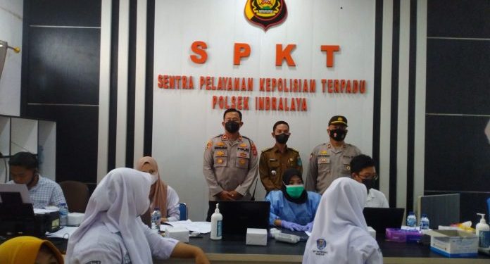 Transformasi Menuju Polri Yang Presisi Polsek Indralaya Gelar Vaksinasi Masal