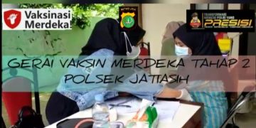 Gerai Vaksinasi Merdeka Polsek Jati Asih