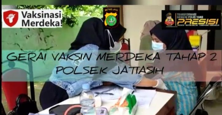 Gerai Vaksinasi Merdeka Polsek Jati Asih
