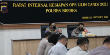 Libur Nataru Kapolres Brebes : Diteksi dini gangguan kamtibmas dan penyebaran Virus Covid-19