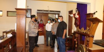 Menjelang Natal, Polres Bondowoso Tinjau Pengamanan dan Prokes Gereja 