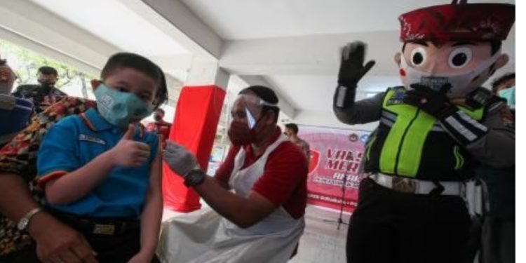 Polda Aceh Gencarkan Vaksinasi Covid-19 untuk Anak-anak