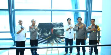 Polri Pamerkan Lukisan Karya Difabel di Bandara Soetta