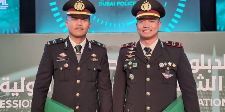 Iptu I Putu Novi Candra Kurniawan, Dipl.PIL., S.Tr.K., S.I.K., dan Iptu Andi Muhammad Nurfadli, Dipl.PIL., S.Tr.K., S.I.K., M.Sc., CPHR.