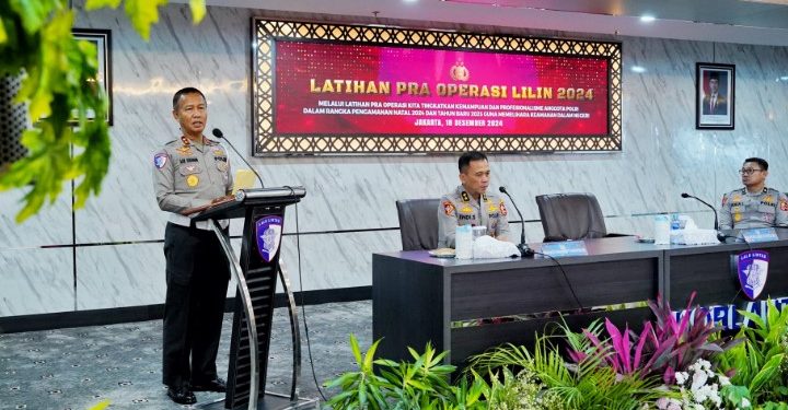 Kakorlantas Polri Irjen Pol Aan Suhanan secara resmi membuka Latihan Pra Operasi Lilin 2024 pada Rabu (18/12/2024).