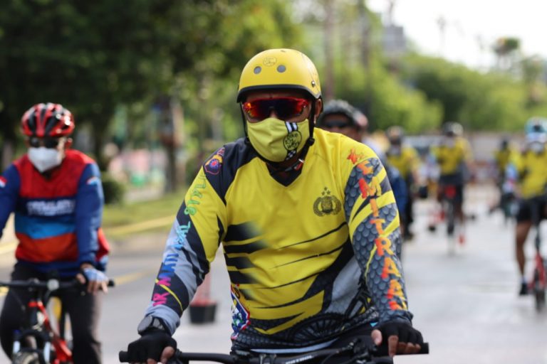 Kapolda Kalteng Bersepeda Pagi Bersama Kepala BNN Provinsi Kalteng